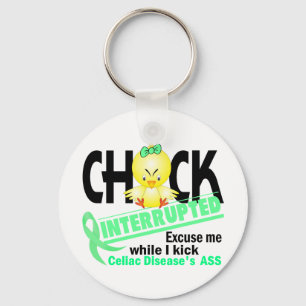 Chick Interrupted 2 Celiac Disease Keychain