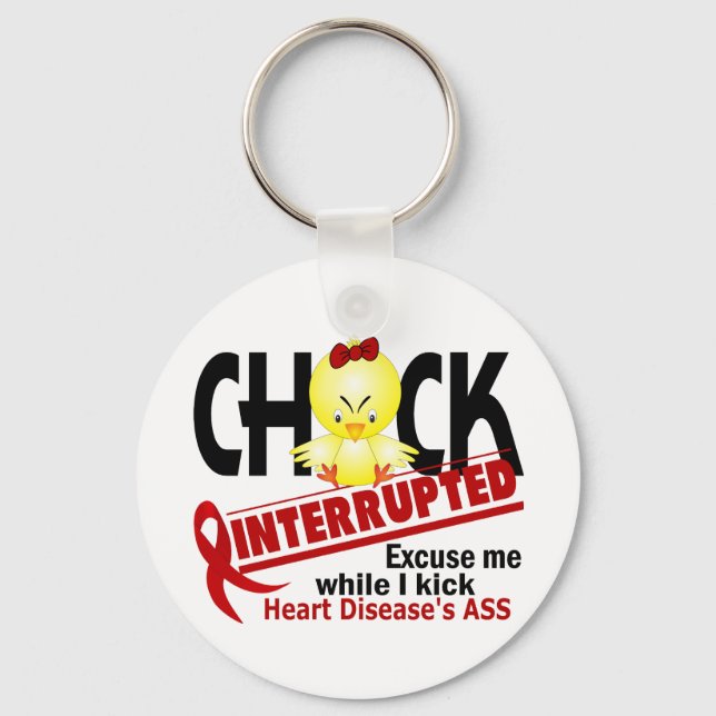 Chick Interrupted 2 Heart Disease Keychain (Front)