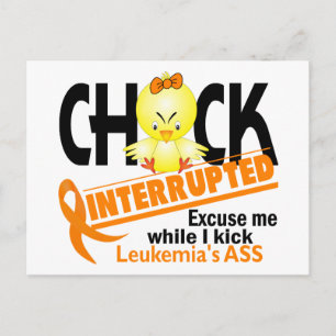 Chick Interrupted 2 Leukaemia Postcard