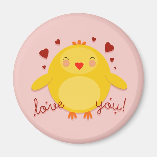 CHICK LOVE YOU! - magnet (Front)