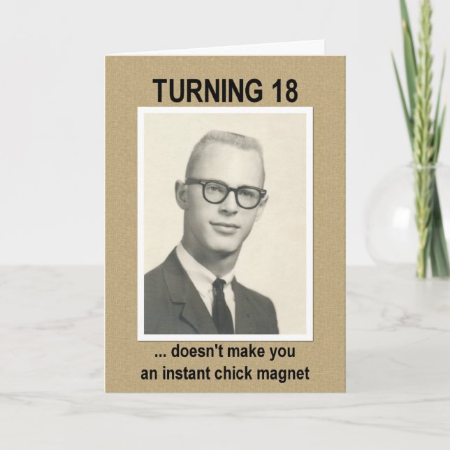 Chick Magnet 18th Birthday Card (Front)