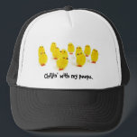 Chick magnet chillin with my peeps funny hipster trucker hat<br><div class="desc">Fun for Easter or anytime - this pattern will have the chicks all over you.</div>