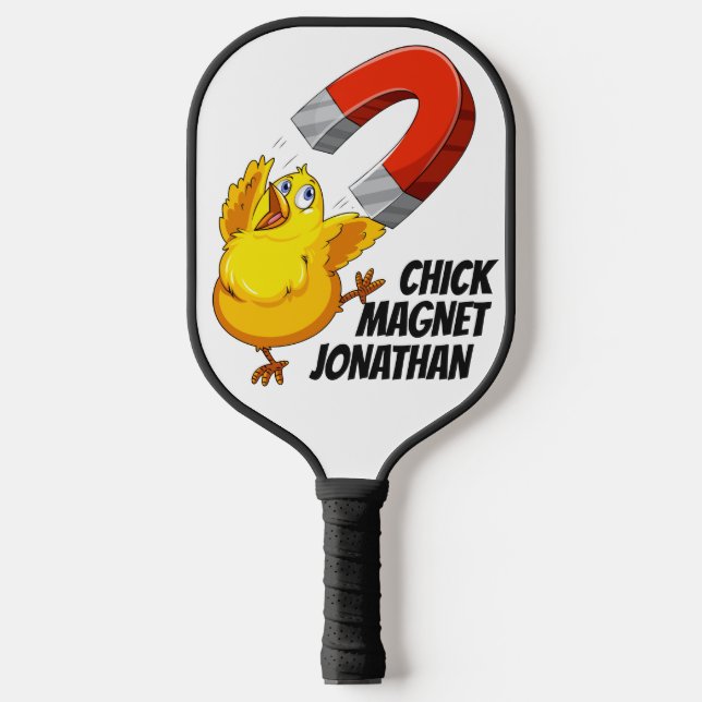 Chick Magnet custom name Pickleball Paddle (Front)