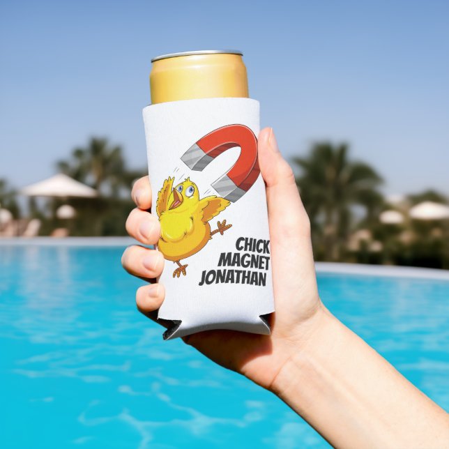 Chick Magnet custom name Seltzer Can Cooler (In Situ Pool)