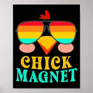 Chick Magnet Cute Easter Egg Hunting Spring Out Poster