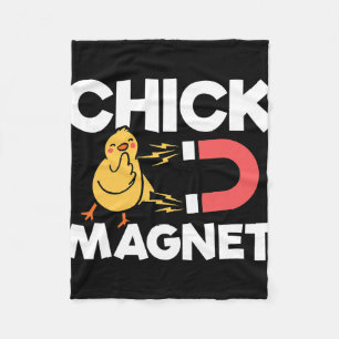 Chick Magnet Easter Chicks Joke Fun Chicken Pun Fleece Blanket