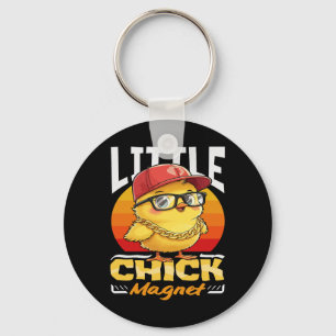 Chick Magnet Funny By Chicken Cool Sungles Boys Keychain