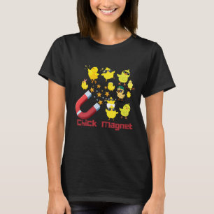 Chick Magnet Funny Chicken Pun T-Shirt   Cute Farm