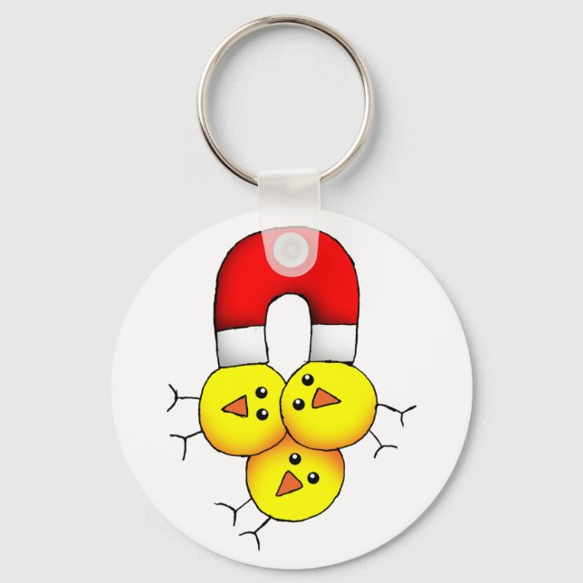 Chick Magnet Keychain (Front)