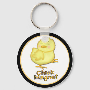Chick Magnet Keychain