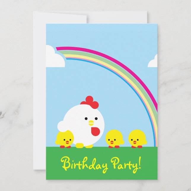 Chick 'n chicks invitation (Front)