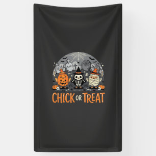 Chick or Treat Cute Halloween Graveyard Design_1 Banner