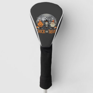 Chick or Treat Cute Halloween Graveyard Design_1 Golf Head Cover