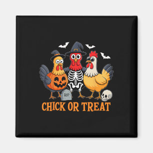 Chick Or Treat Funny Chicken Halloween Costume Chi Magnet