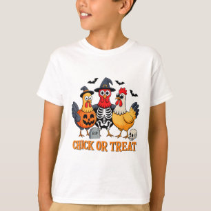 Chick Or Treat Funny Chicken Halloween Costume Chi T-Shirt
