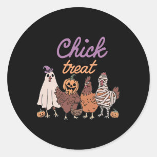 Chick Or Treat Funny Halloween For Chickens Lovers Classic Round Sticker
