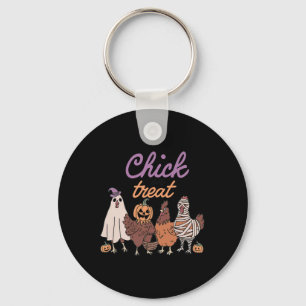 Chick Or Treat Funny Halloween For Chickens Lovers Keychain