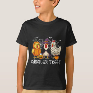 Chick Or Treat Funny Halloween Pumpkin Ghost Spook T-Shirt