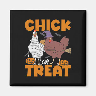 Chick Or Treat Spooky Chicken Lover Halloween Magnet