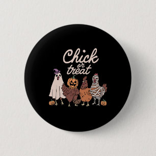 Chick Or Treat Spooky Season Halloween Chickens Gh 2 Inch Round Button