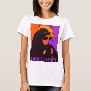 Chick ou traiter Halloween Pop Art Chicker Tshirt