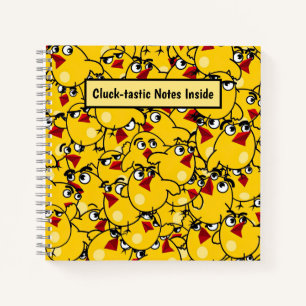 Chick Pattern Personalized Notebook