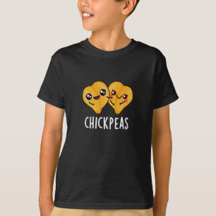 Chick Peas Funny Food Pun Dark BG T-Shirt