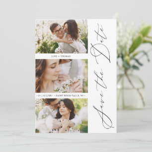 Chick Romantic 3 Photos Wedding Trendy Engagement Save The Date