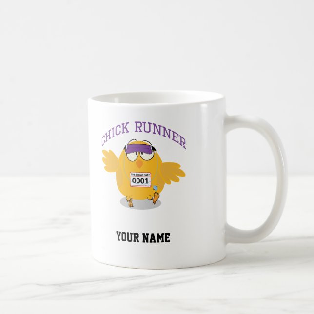 Chick Runner Personalize Coffee Mug (Right)