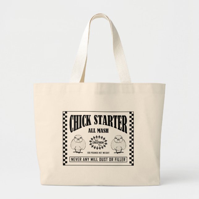 CHICK STARTER LARGE TOTE BAG (Front)