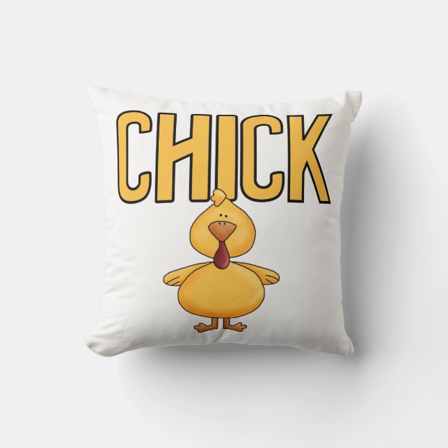 Chick Throw Pillow (Front)