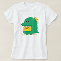 Chick Wearing Dinosaur Costume T-Shirt