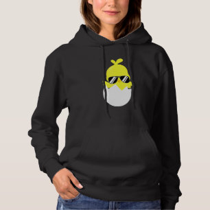 Chick With Sunglasses Farm Animal Chicken Cool Hen Hoodie