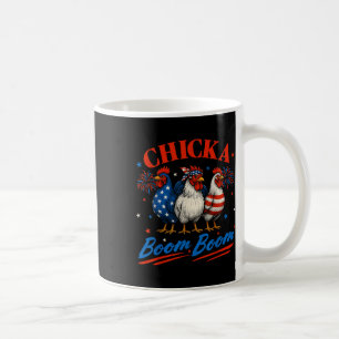 Chicka Boom Boom Funny Patriotic Chicken 4th Of Ju Coffee Mug
