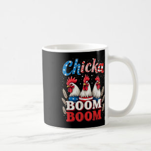 Chicka Boom Boom Funny Patriotic Chicken 4th Of Ju Coffee Mug