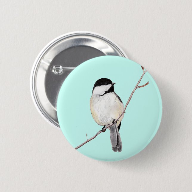 Chickadee 2 Inch Round Button (Front & Back)