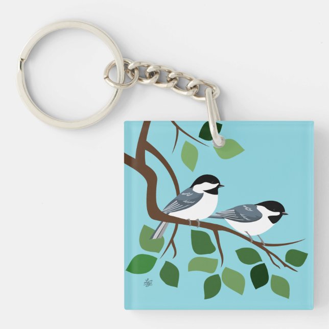 Chickadee Art Keychain (Front)