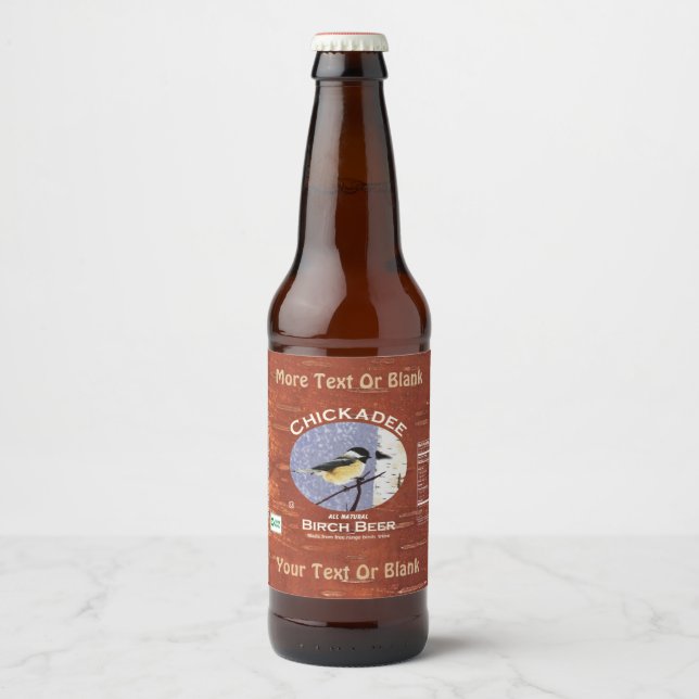 Chickadee Birch Beer Bottle Label (Front)