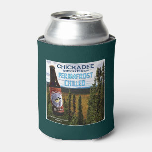 Chickadee Birch Beer Can Cooler