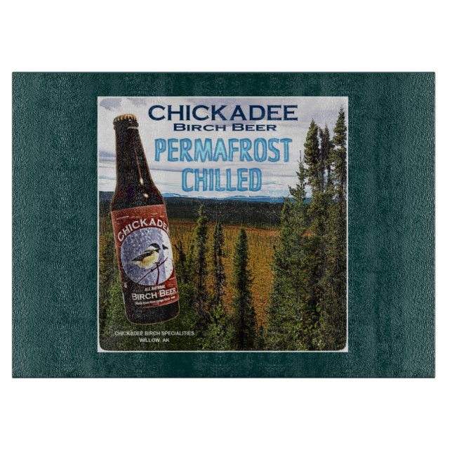 Chickadee Birch Beer Cutting Board (Front)