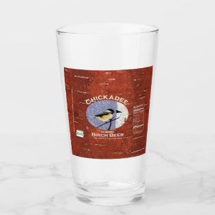 Chickadee Birch Beer Label Glass