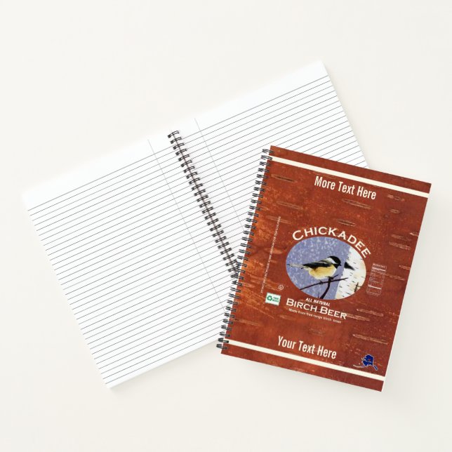 Chickadee Birch Beer Label Notebook (Inside)