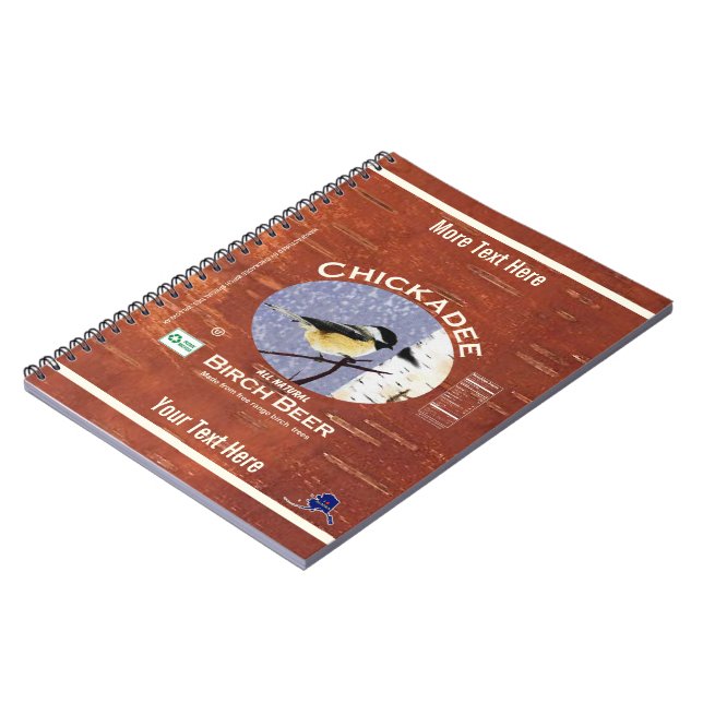Chickadee Birch Beer Label Notebook (Left Side)
