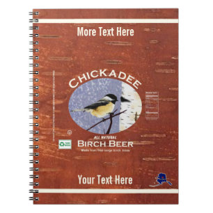 Chickadee Birch Beer Label Notebook