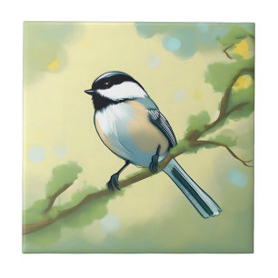 Chickadee Bird Nature Tile