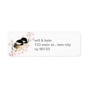 Chickadee Bird Return Address Labels