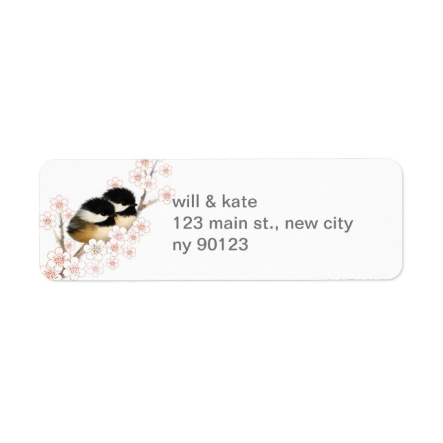 Chickadee Bird Return Address Labels (Front)
