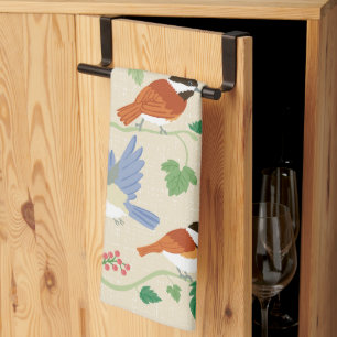 Chickadee Birds Chanson Serviette de cuisine