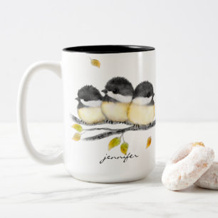 Chickadee Birds on Branch Mug