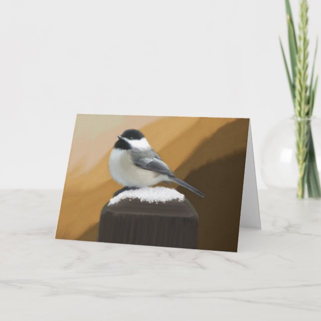 Chickadee Birthday Card (Large Print) (Front)